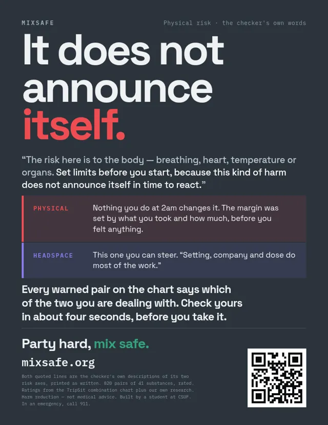 It does not announce itself